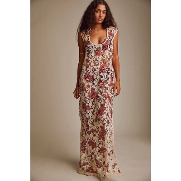 Free People Lilly Lace Maxi Dress Size XS - Picture 1 of 5